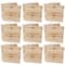 9 Packs: 2 ct. (18 total) 10" x 10" Natural Wood Square Plaques by Make Market®